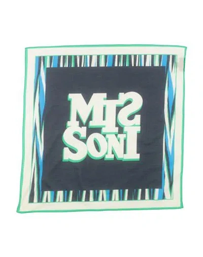Missoni Woman Scarf Midnight Blue Size - Cotton In Multi