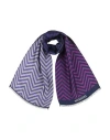 Missoni Woman Scarf Midnight Blue Size - Wool, Acrylic, Polyester, Modal In Purple