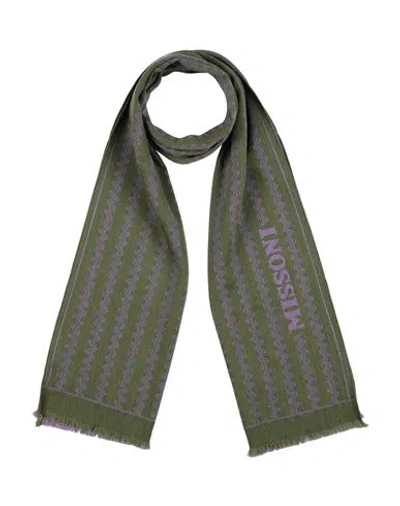 Missoni Woman Scarf Military Green Size - Wool