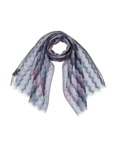 Missoni Woman Scarf Navy Size - Wool In Blue