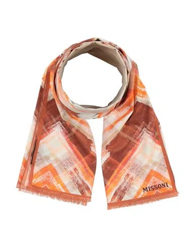 Missoni Woman Scarf Orange Size - Cotton