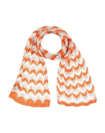 Missoni Woman Scarf Orange Size - Polyamide, Cotton, Polyester