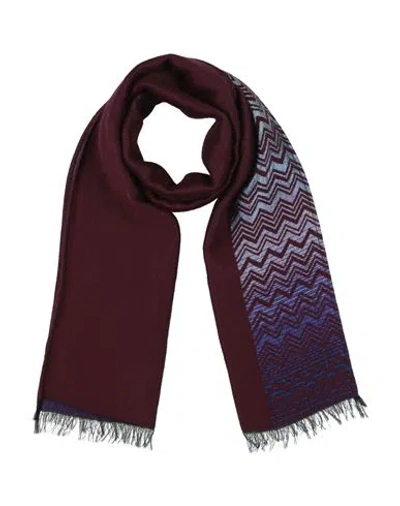 Missoni Woman Scarf Plum Size - Wool, Acrylic, Polyester, Modal In Brown