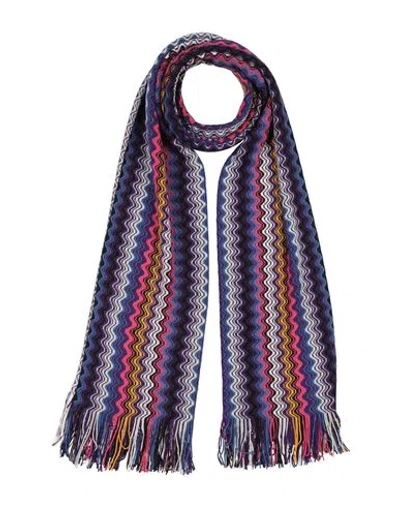 Missoni Woman Scarf Purple Size - Wool, Acrylic In Multi