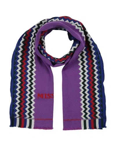 Missoni Woman Scarf Purple Size - Wool In Multi