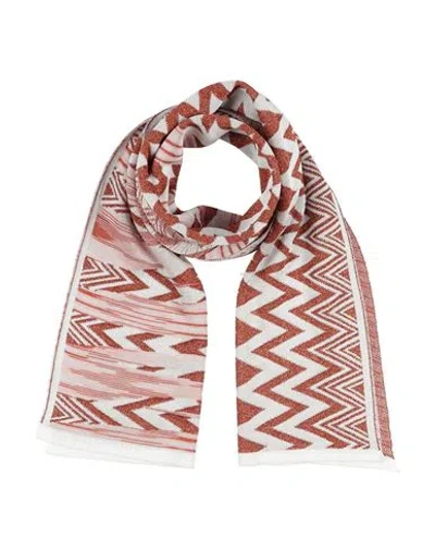 Missoni Woman Scarf Rust Size - Viscose, Cotton, Polyester In Red