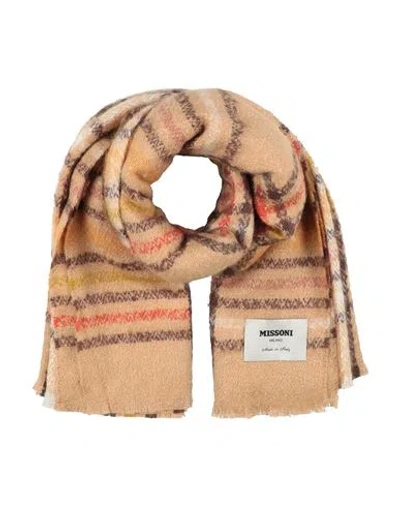 Missoni Woman Scarf Sand Size - Polyacrylic In Brown