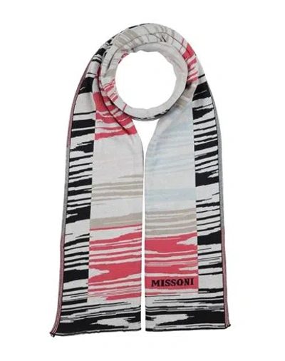 Missoni Woman Scarf Sky Blue Size - Cotton In White
