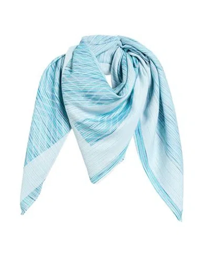 Missoni Woman Scarf Sky Blue Size - Cotton, Modal, Polyester, Polyamide
