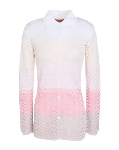 Missoni Woman Shirt Blush Size 8 Viscose In White