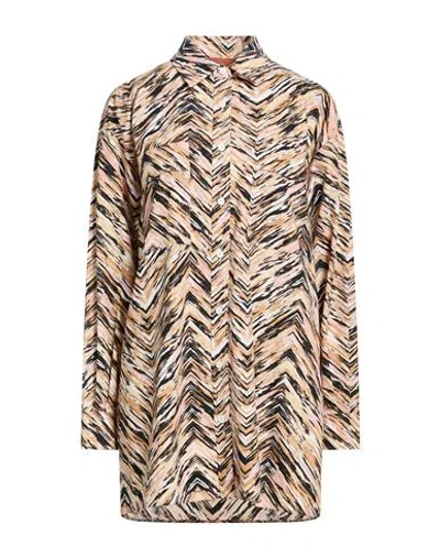 Missoni Woman Shirt Camel Size M Cotton In Neutral