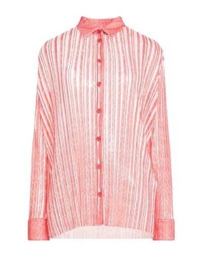 Missoni Woman Shirt Coral Size 12 Polyester In Multi
