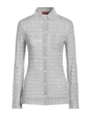 Missoni Woman Shirt Grey Size 2 Viscose, Cupro, Polyester In Grey