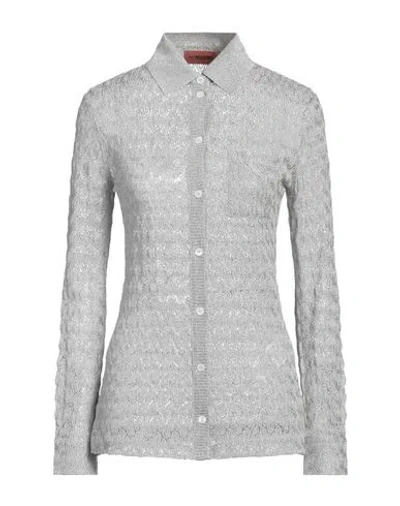 Missoni Woman Shirt Grey Size 2 Viscose, Cupro, Polyester
