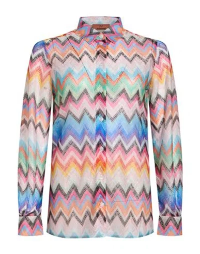 Missoni Woman Shirt Orange Size M Polyester