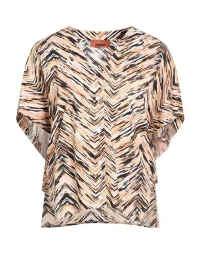 Missoni Woman Shirt Sand Size 6 Cotton In Multi