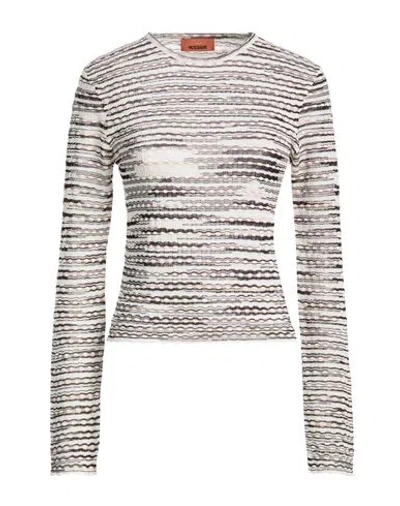 Missoni Woman Sweater Beige Size 12 Viscose, Wool, Polyamide, Elastane In Multi