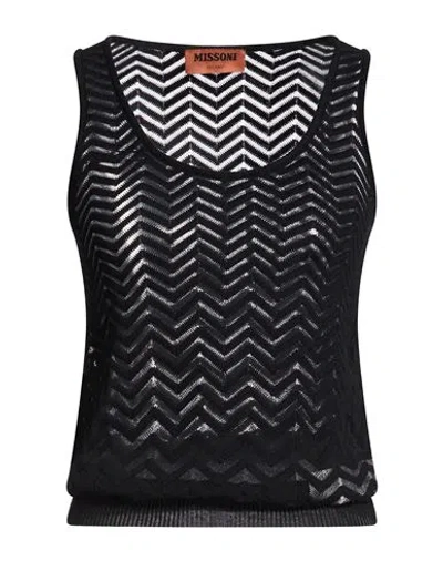 Missoni Woman Sweater Black Size 0 Cotton, Polyamide