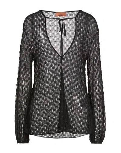 Missoni Woman Sweater Black Size 10 Viscose In Brown