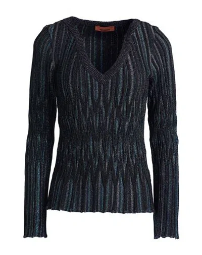 Missoni Woman Sweater Black Size 10 Viscose, Metallic Fiber, Polyester