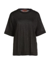 Missoni Woman Sweater Black Size 12 Viscose, Metallic Fiber