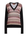 Missoni Woman Sweater Black Size 12 Viscose, Polyamide, Elastane In Multi