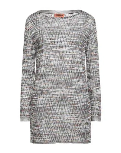 Missoni Woman Sweater Black Size 4 Viscose, Wool, Polyamide In Gray