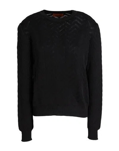 Missoni Woman Sweater Black Size 6 Cotton, Viscose, Elastane, Polyamide