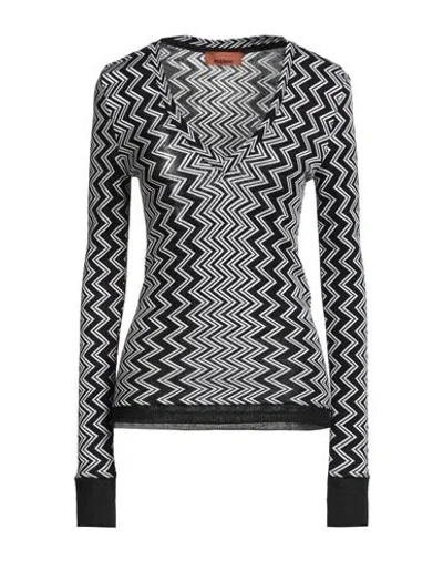 Missoni Woman Sweater Black Size 6 Wool, Viscose