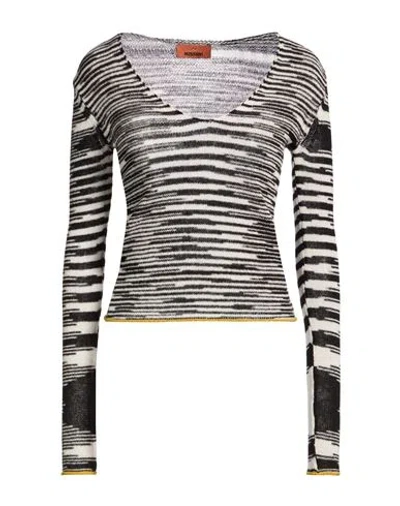 Missoni Woman Sweater Black Size 8 Cashmere, Wool In Multi