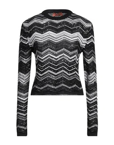 Missoni Woman Sweater Orange Size 8 Viscose In Black