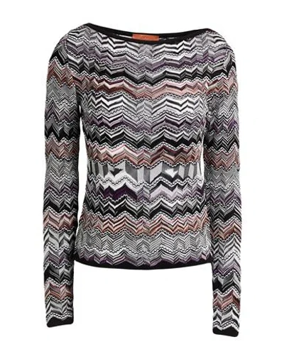 Missoni Woman Sweater Black Size 8 Viscose, Cotton, Elastane, Polyamide
