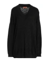 Missoni Woman Sweater Black Size 8 Wool, Viscose
