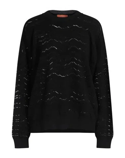 Missoni Woman Sweater Black Size L Viscose, Wool, Polyester