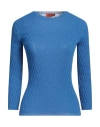 Missoni Woman Sweater Blue Size 2 Cotton