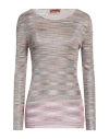 Missoni Woman Sweater Camel Size 8 Viscose, Polyurethane In Beige