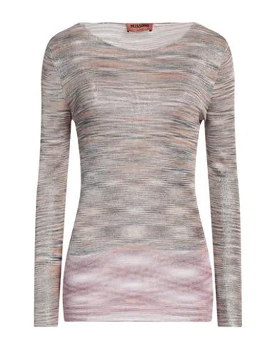 Missoni Woman Sweater Camel Size 8 Viscose, Polyurethane In Beige