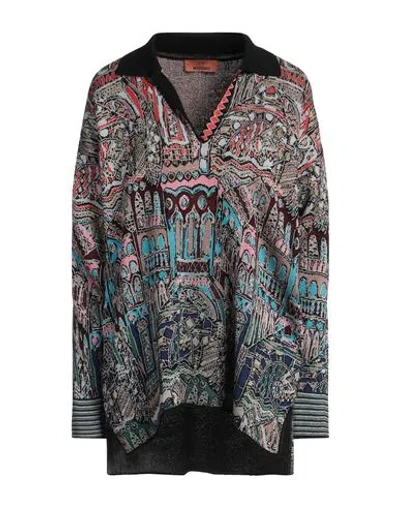 MISSONI MISSONI WOMAN SWEATER CAMEL SIZE L VISCOSE, WOOL, METALLIC FIBER