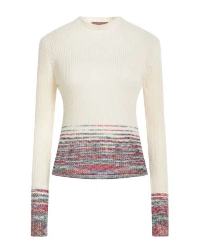 Missoni Woman Sweater Cream Size 8 Cashmere, Viscose In Neutral