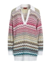 Shop Missoni Woman Sweater Fuchsia Size Xs Cotton, Viscose, Polyamide In Pink