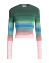 Missoni Woman Sweater Green Size L Cotton, Viscose In Green