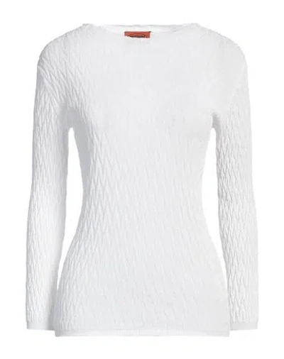 Missoni Woman Sweater Ivory Size 2 Cotton In Red