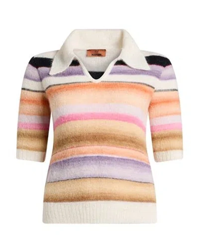 Missoni Woman Sweater Ivory Size 4 Polyamide, Mohair Wool, Alpaca Wool, Viscose In Red