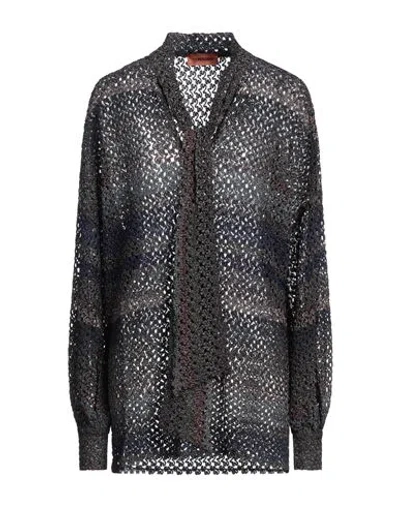 Missoni Woman Sweater Lead Size 0 Viscose, Cupro, Polyester In Grey