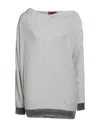 Missoni Woman Sweater Light Grey Size 8 Wool, Viscose, Polyamide, Polyester
