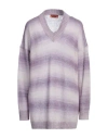 Missoni Woman Sweater Lilac Size 10 Polyamide, Alpaca Wool, Mohair Wool In Purple