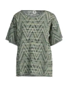 Missoni Woman Sweater Lime Green Size L Viscose, Wool, Metallic Fiber, Polyamide In Green