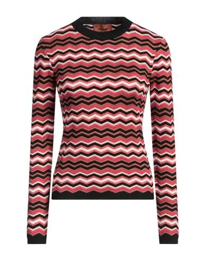 Missoni Zigzag-woven Crew-neck Jumper In Magenta