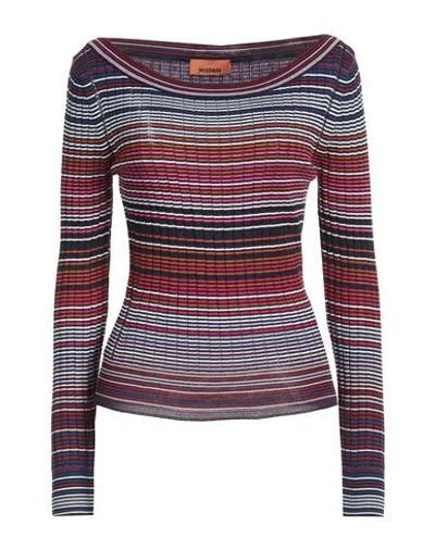 Missoni Gestreiftes Strickoberteil Aus Einer Baumwollmischung In Marineblau