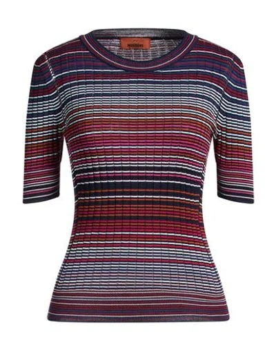 Missoni Woman Sweater Navy Size 10 Cotton, Viscose In Brown